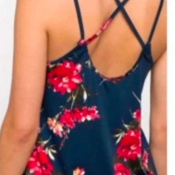 Papermoon Women's Floral Navy Top - Picture 2 of 6